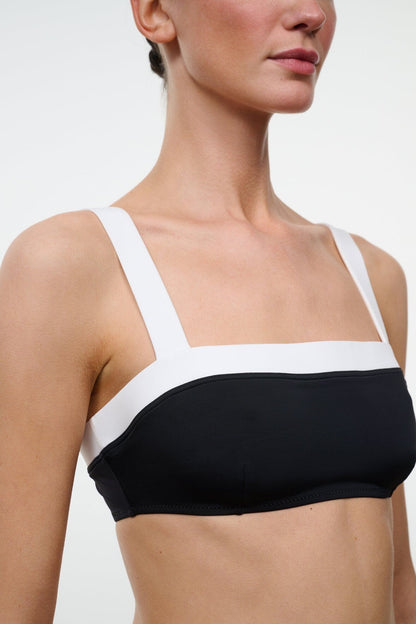 Liv Bikini Top Black White | STAUD Classic