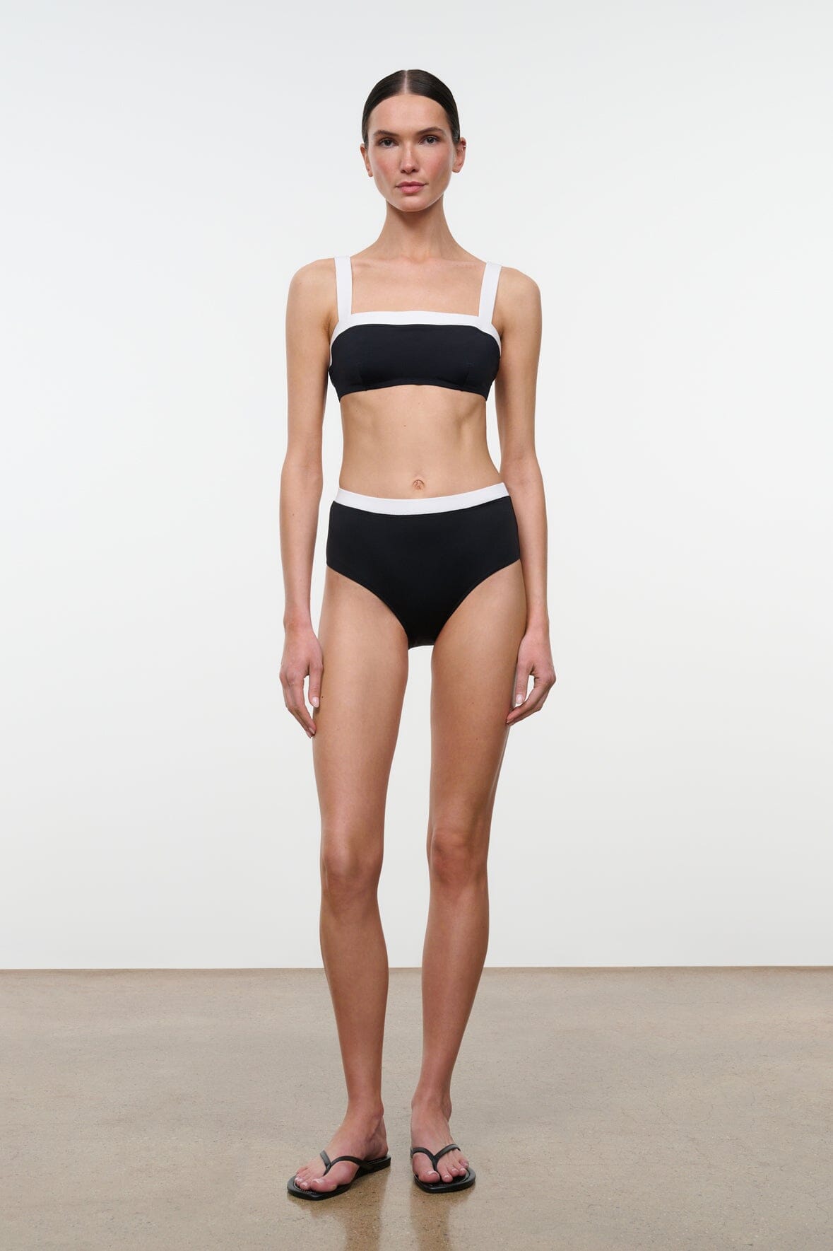 Liv Bikini Top Black White | STAUD Classic