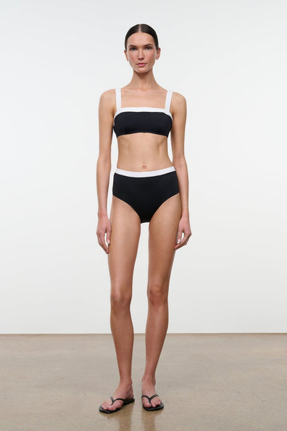 Liv Bikini Top Black White | STAUD Classic