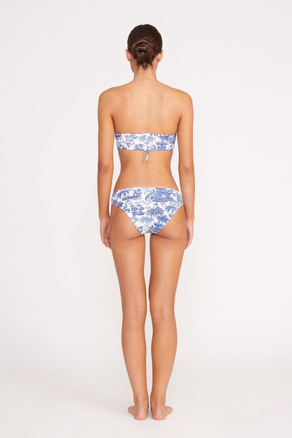 Mala Bikini Top Blue Toile | STAUD Special Offer