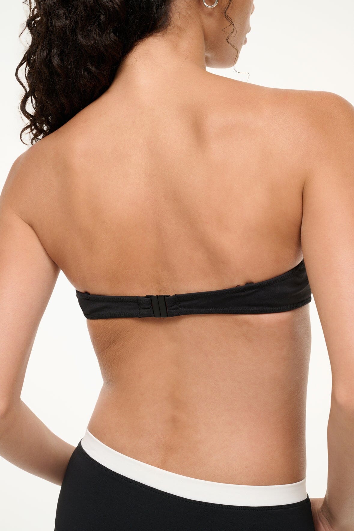Jo Balconette Bikini Top Black White | STAUD Exclusive