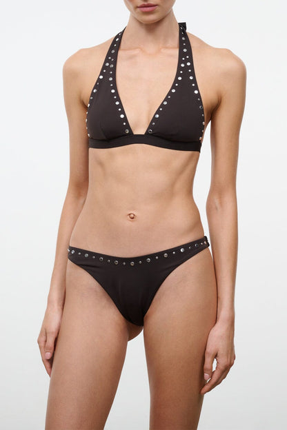 Dana Bikini Bottom Espresso Studs | STAUD Latest