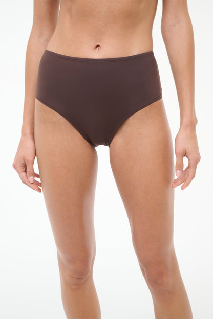Devon High Rise Bikini Bottom Dark Chocolate | STAUD Hot Sale