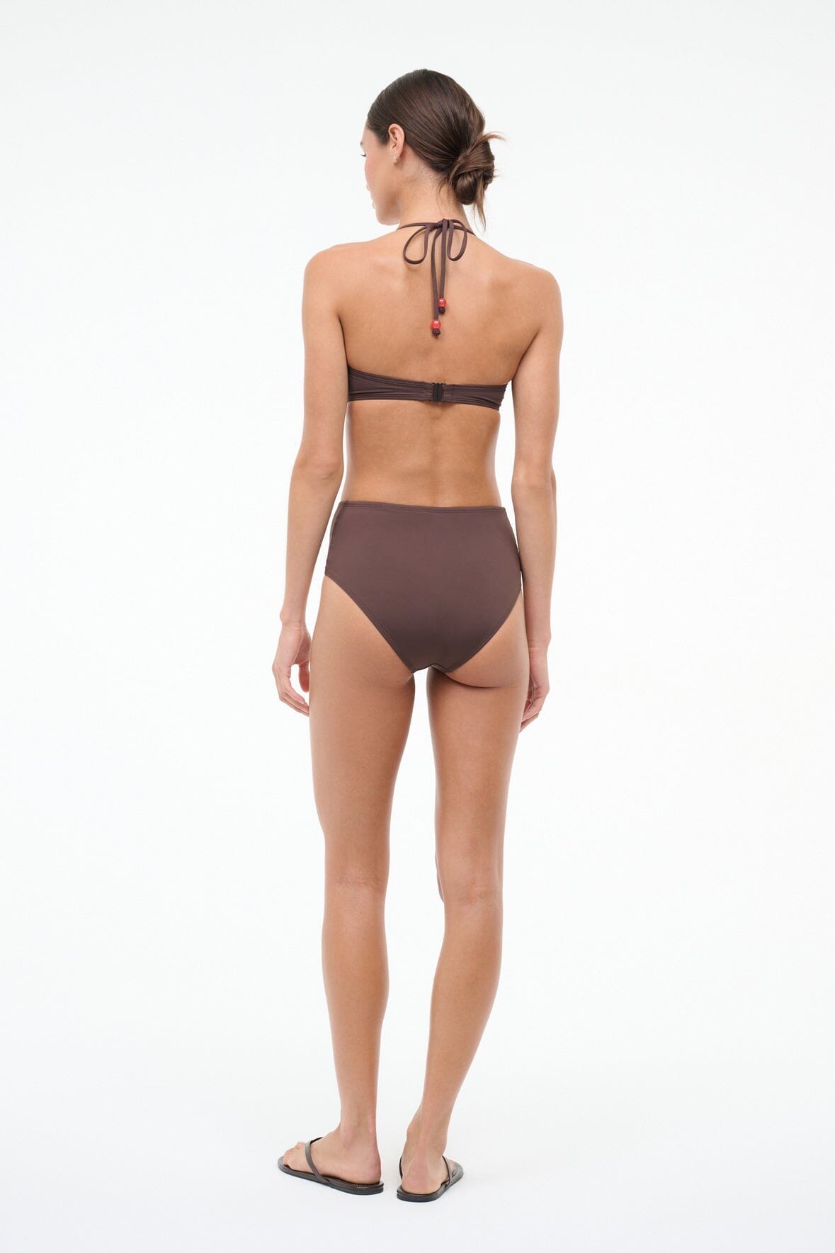 Devon High Rise Bikini Bottom Dark Chocolate | STAUD Hot Sale