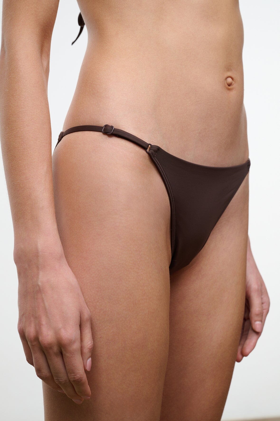 Sisley Side Tie Bikini Bottom Dark Chocolate | STAUD Deals