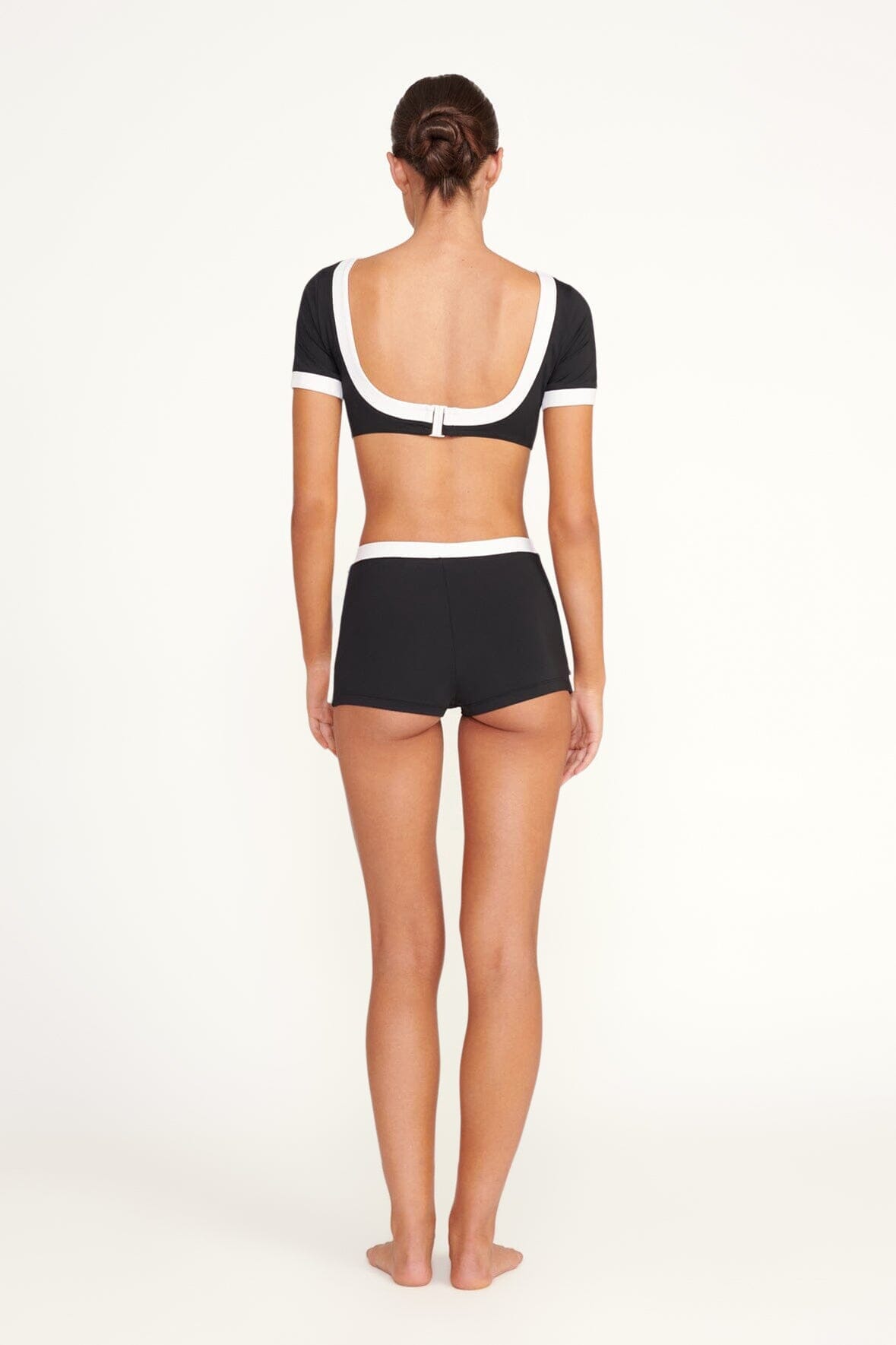 Nell Swim Skirt Black/White 1 | STAUD Classic