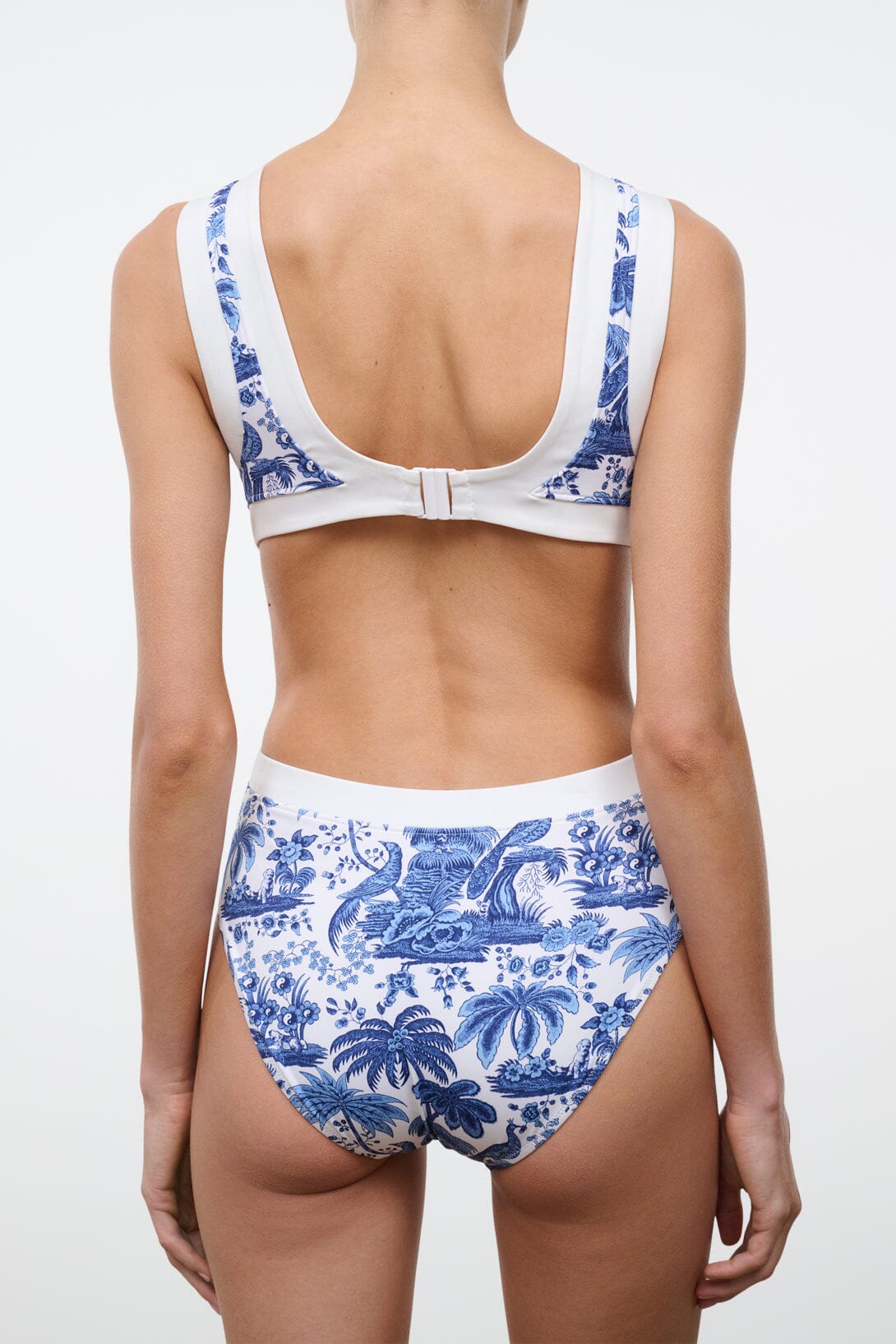 Dolce One Piece Blue Toile | STAUD Trending