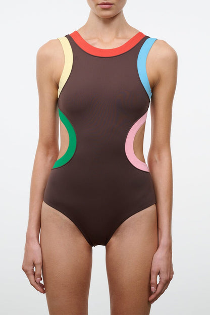 Dolce One Piece Dark Chocolate Multi | STAUD New