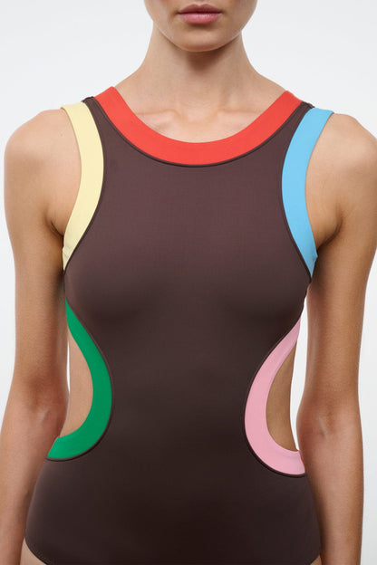 Dolce One Piece Dark Chocolate Multi | STAUD New