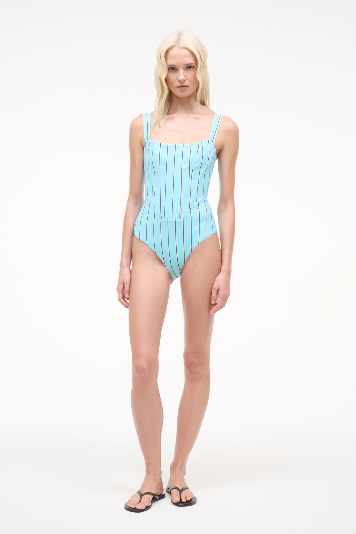 Adelaide One Piece Blue Toile | STAUD Hot Sale