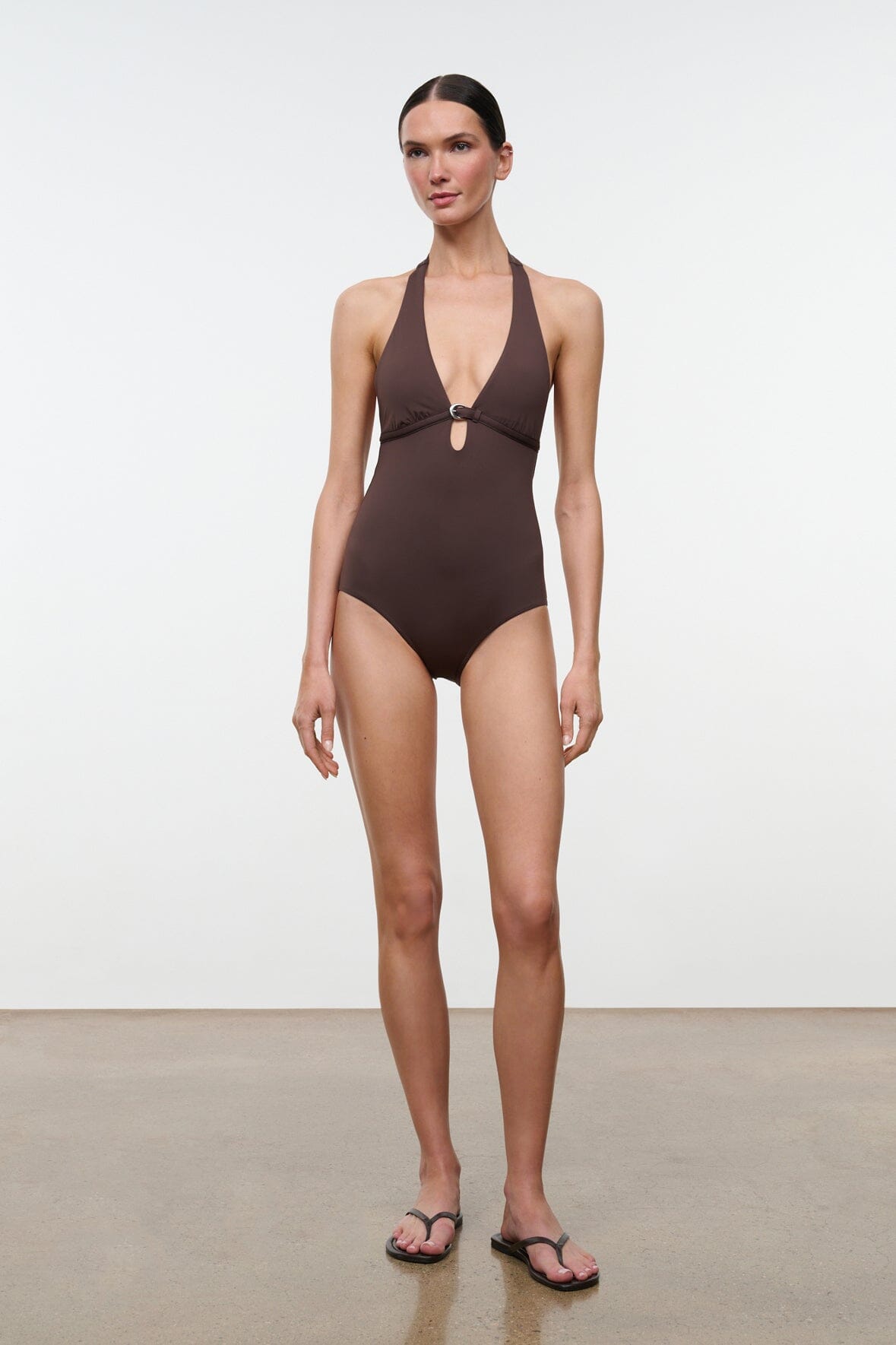 La Jolla One Piece Dark Chocolate | STAUD Essential