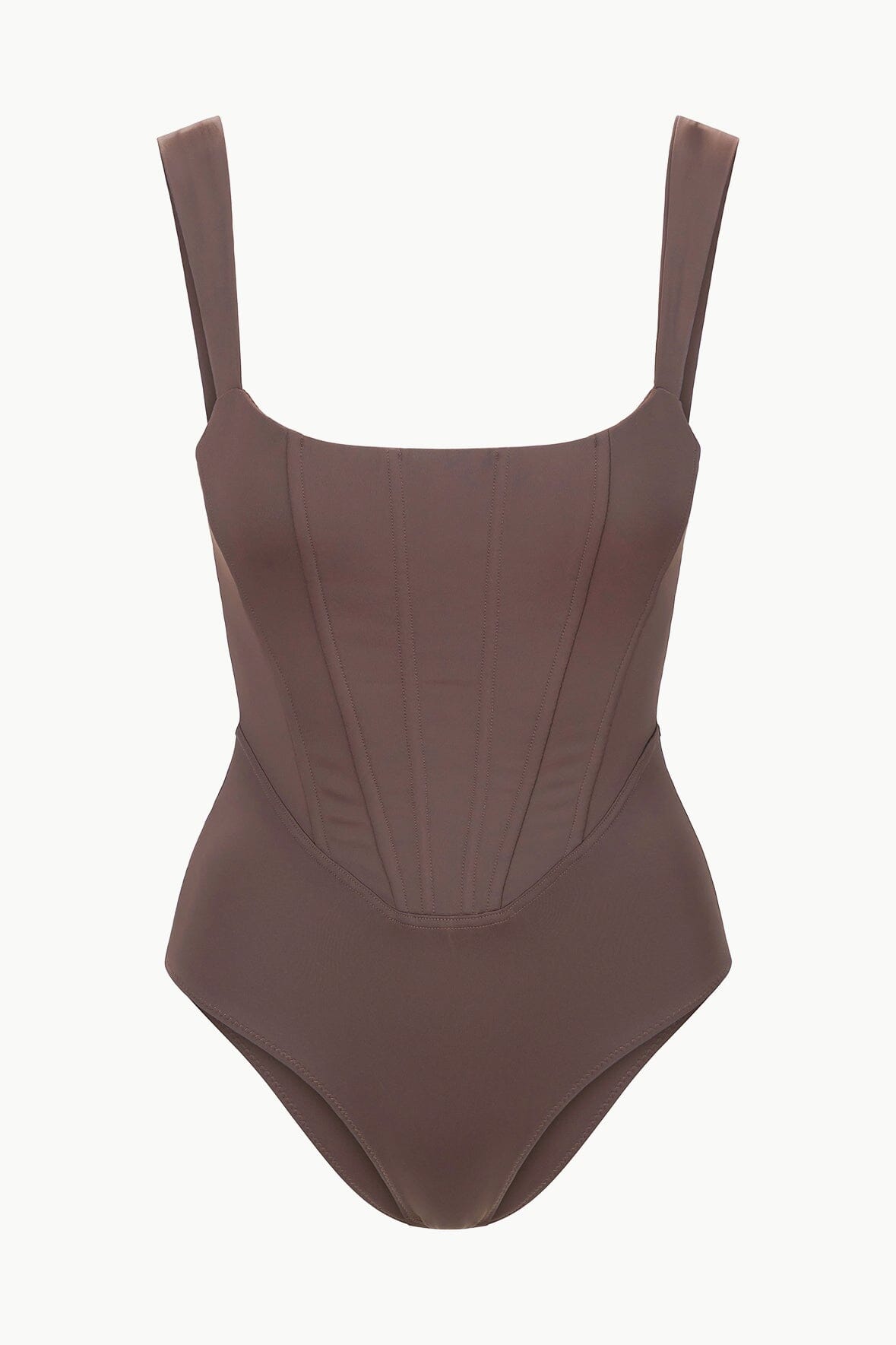 Adelaide One Piece Dark Chocolate | STAUD Top Pick