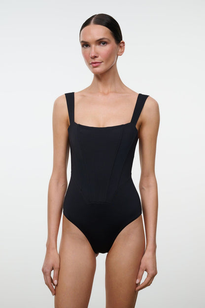 Adelaide One Piece Black 1 | STAUD Customer Favorite