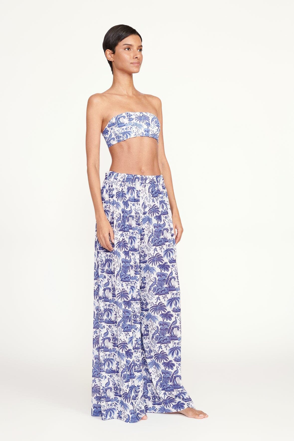 Marza Pant Blue Toile | STAUD Essential