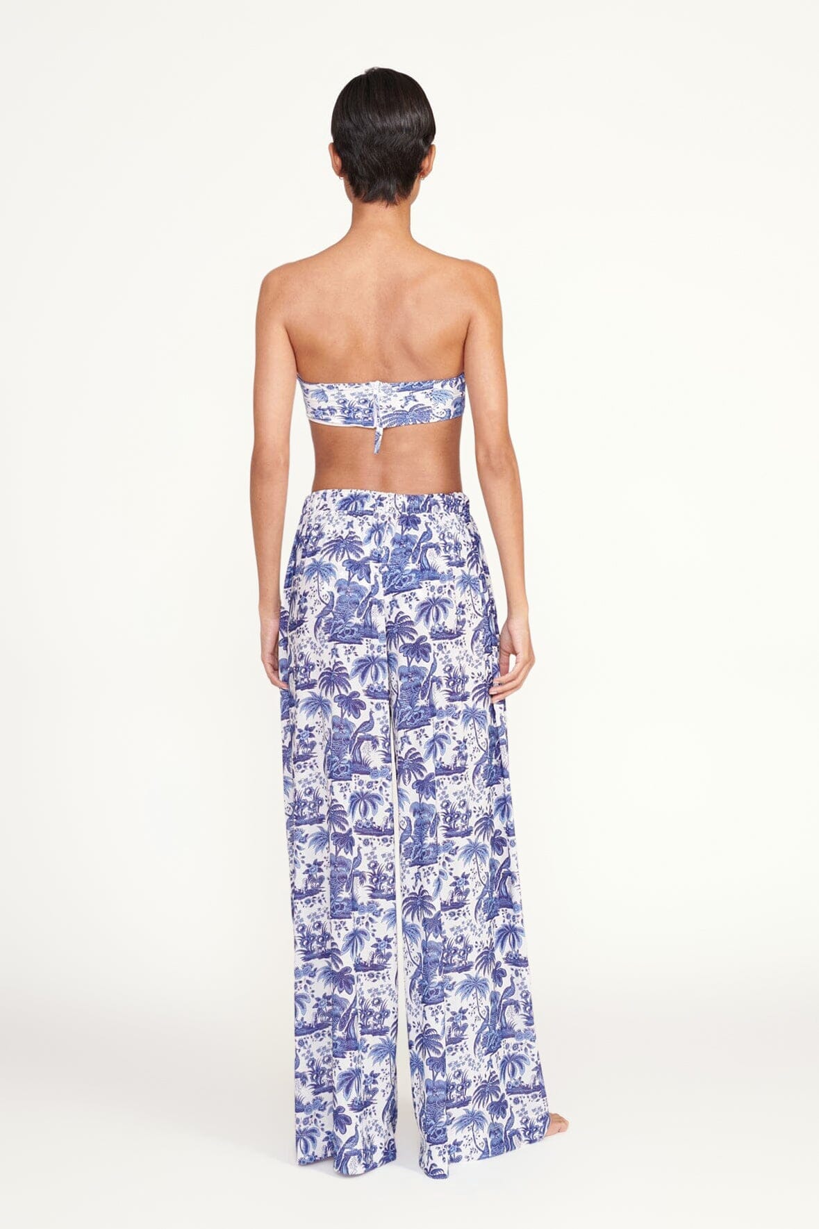Marza Pant Blue Toile | STAUD Essential
