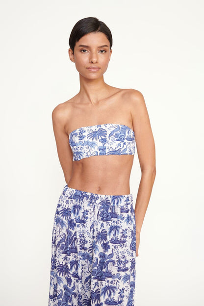 Marza Pant Blue Toile | STAUD Essential