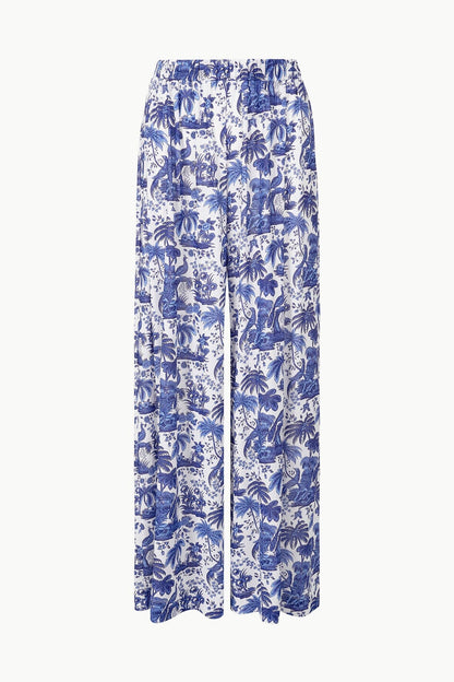Marza Pant Blue Toile | STAUD Essential