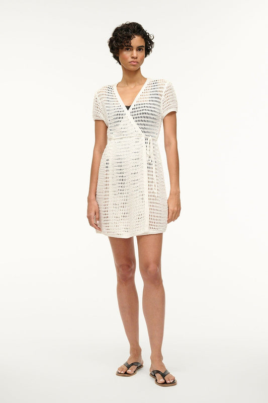 Spritz Dress Ivory | STAUD Best Seller