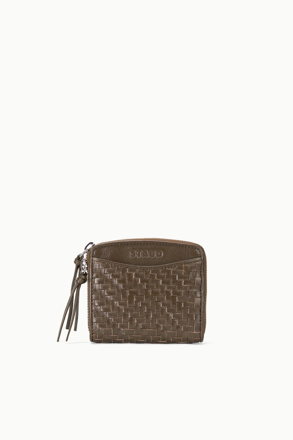 Mae Hand-Woven Wallet Truffle | STAUD Best Price
