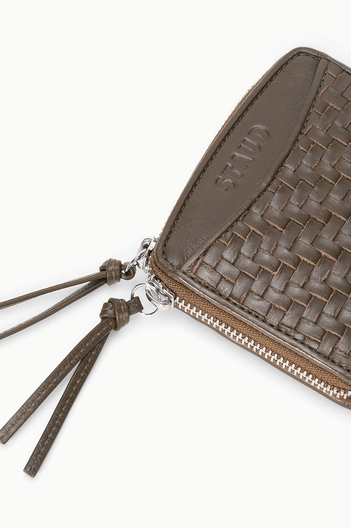 Mae Hand-Woven Wallet Truffle | STAUD Best Price