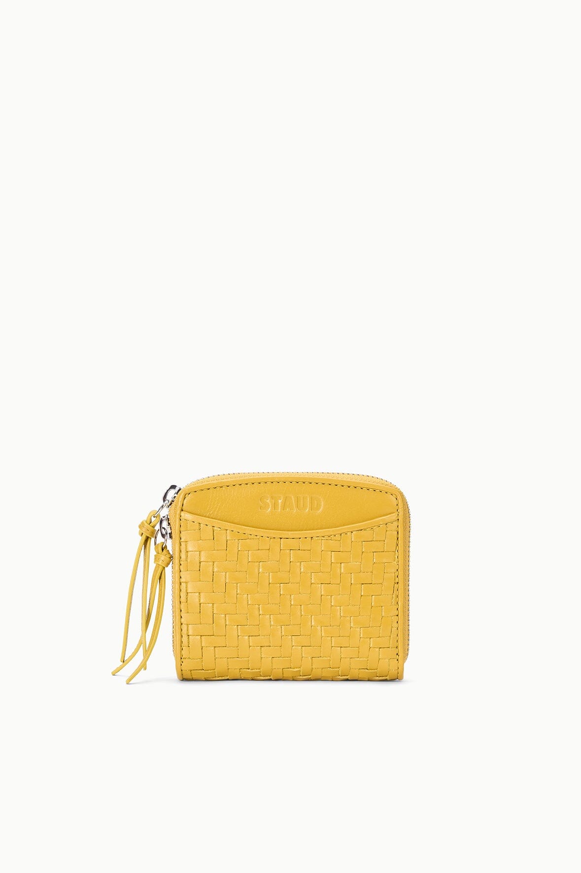 Mae Hand-Woven Wallet Goldenrod | STAUD Trending
