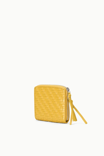 Mae Hand-Woven Wallet Goldenrod | STAUD Trending