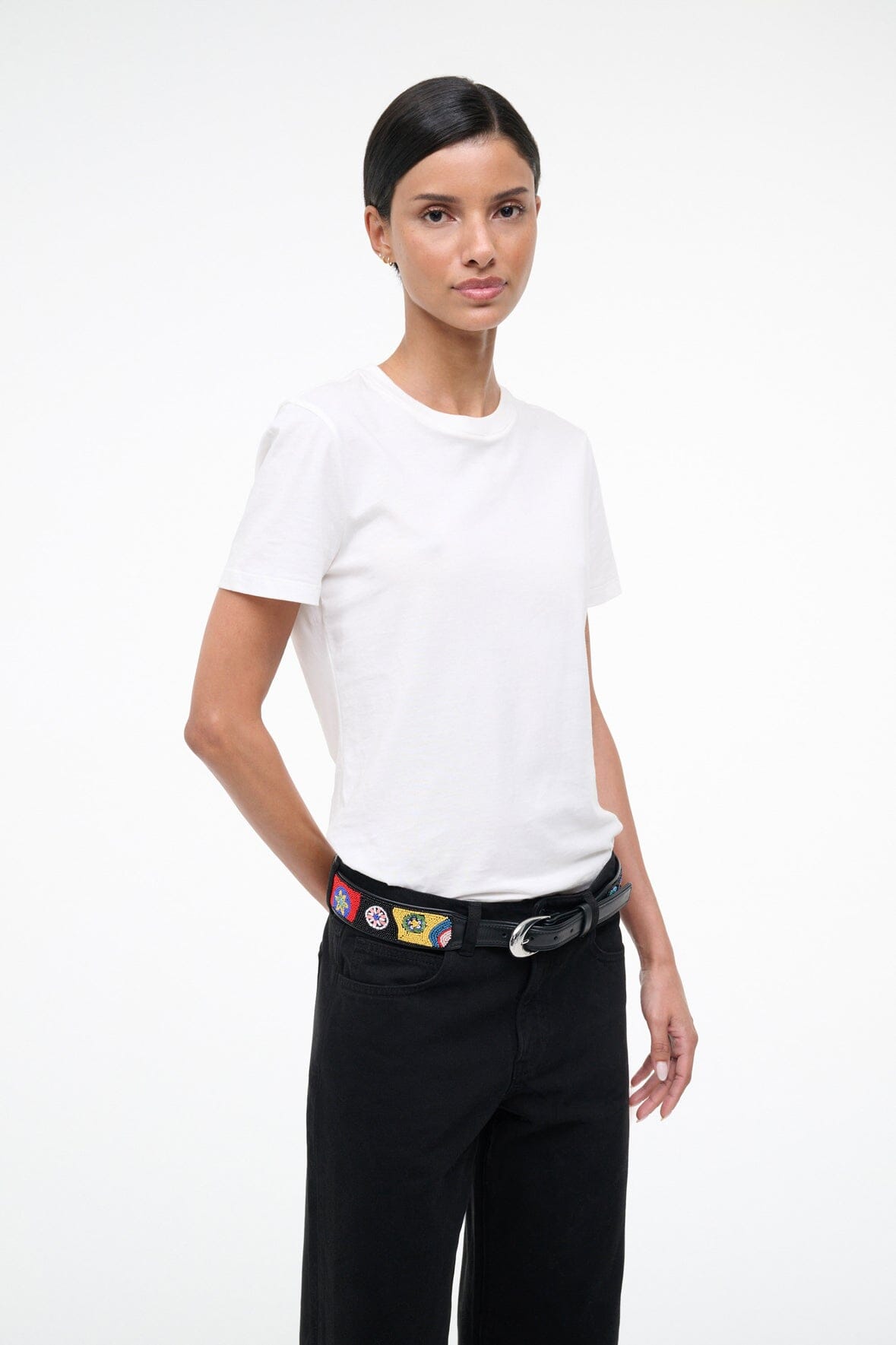 Moon Buckle Belt Beaded Millefiore | STAUD Premium