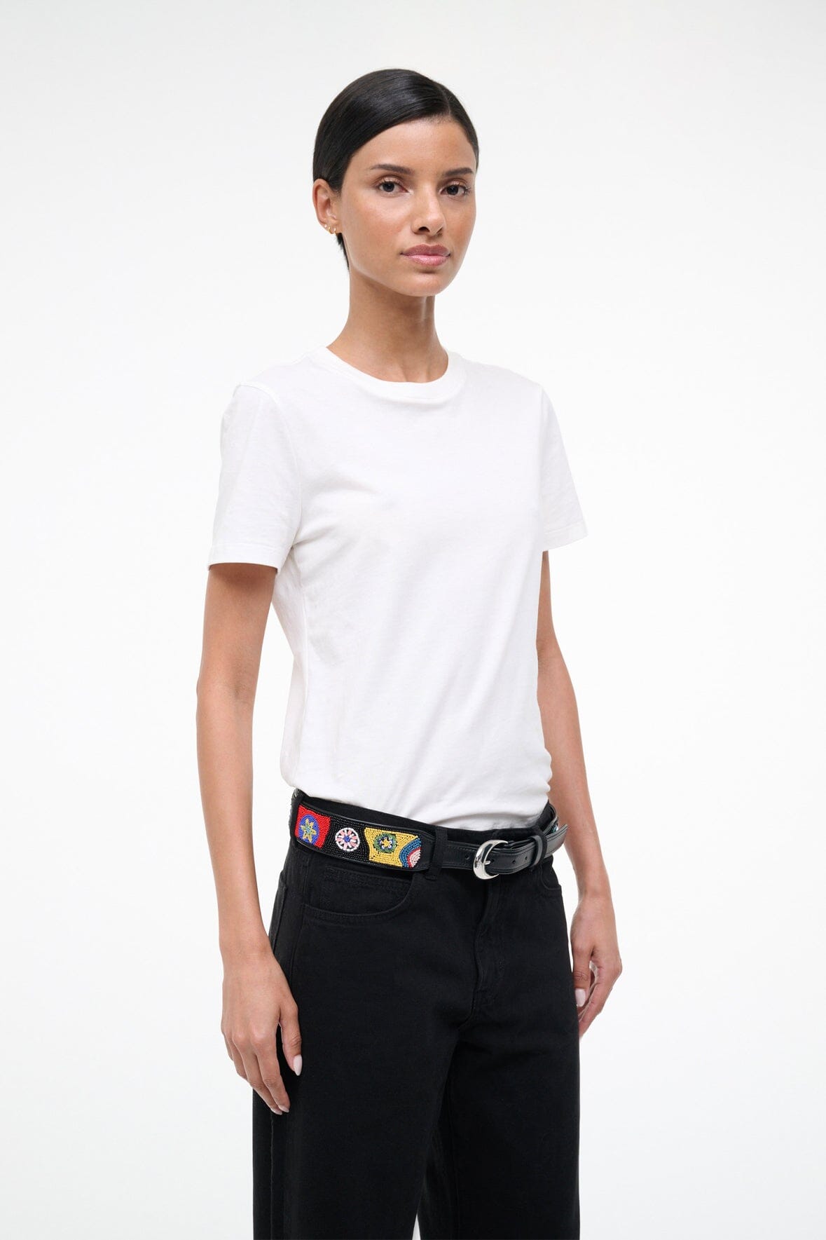 Moon Buckle Belt Beaded Millefiore | STAUD Premium