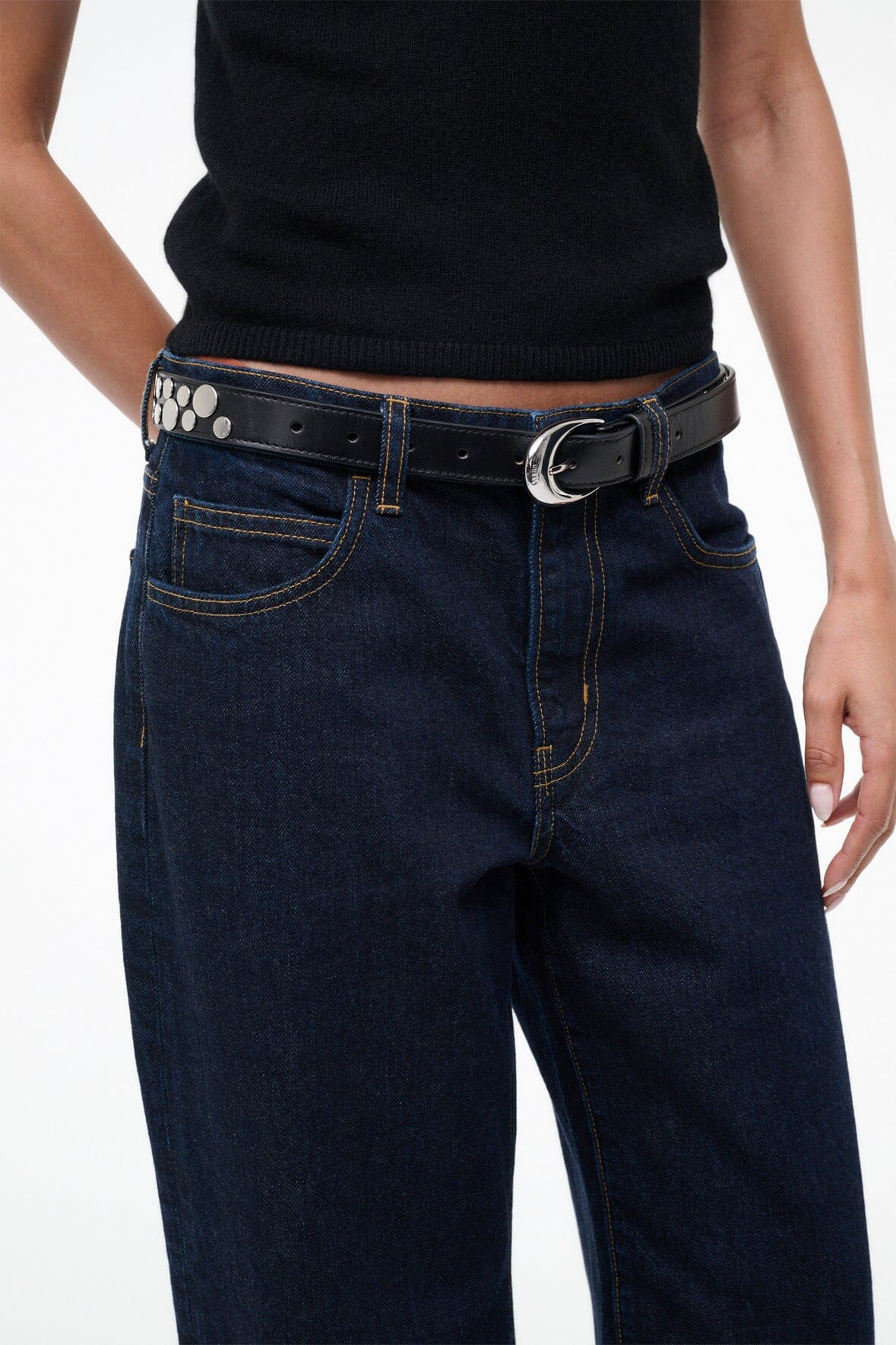 Moon Buckle Belt - Rivets | STAUD Hot Sale
