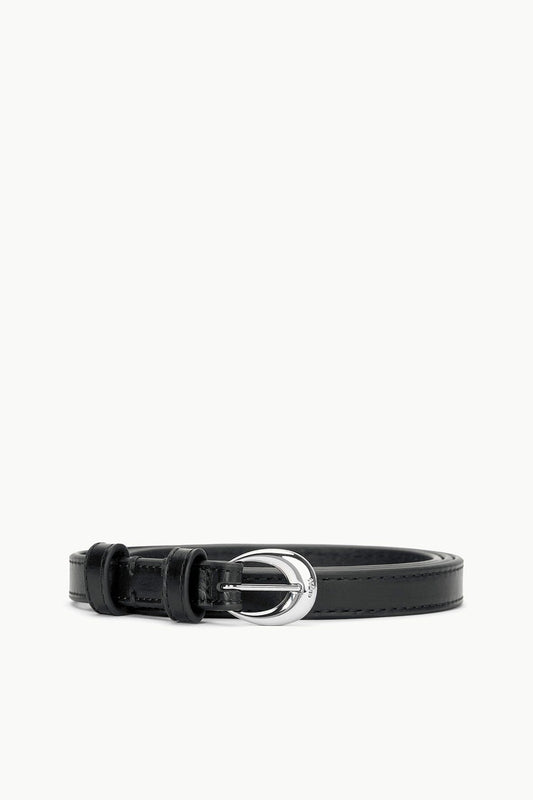 Slim Moon Buckle Belt - 13mm Black Silver | STAUD Customer Favorite