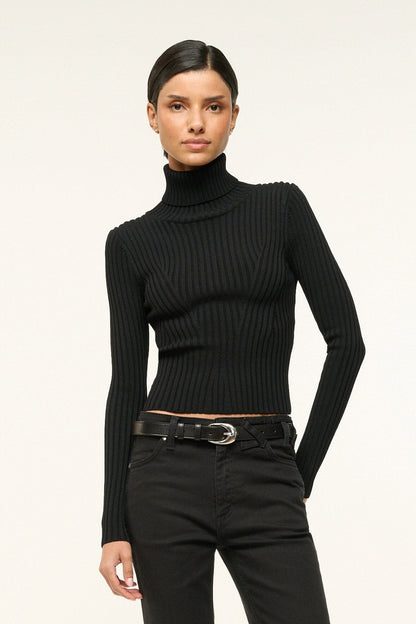 Moon Buckle Belt Black Silver | STAUD Recommended