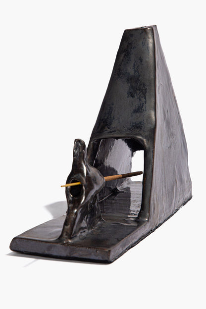 Pyramid Incense Holder Molasses Glaze | STAUD New