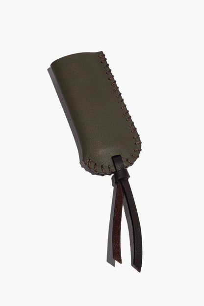 Pyre Leather Lighter Cover Moss | STAUD Quality