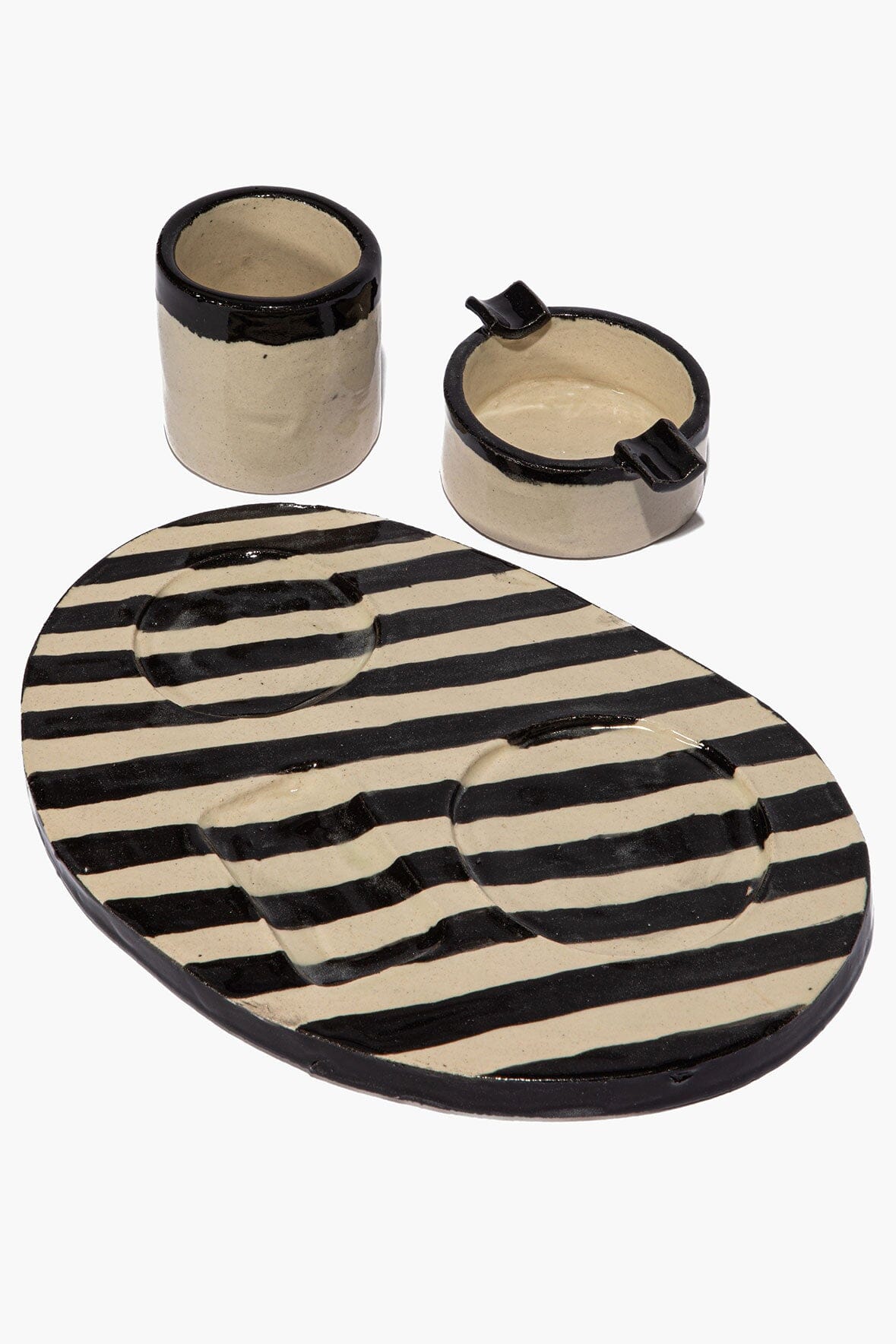 Acl Tray Holder Striped Glaze | STAUD Best Seller