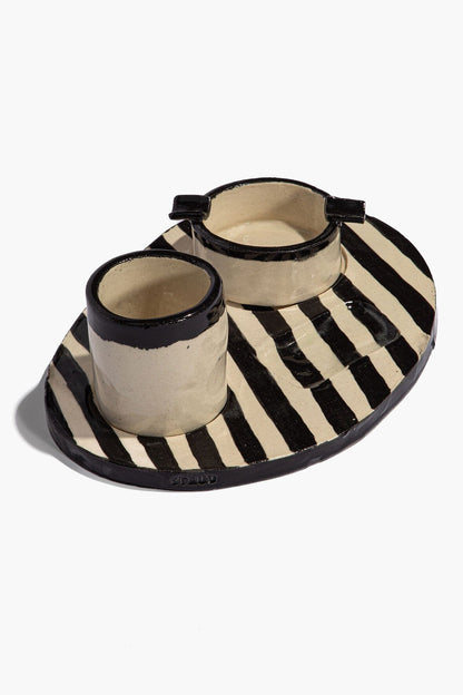Acl Tray Holder Striped Glaze | STAUD Best Seller