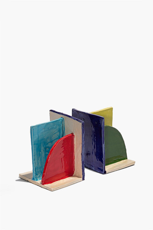 Ceramic Bookends Rainbow Glaze | STAUD Classic