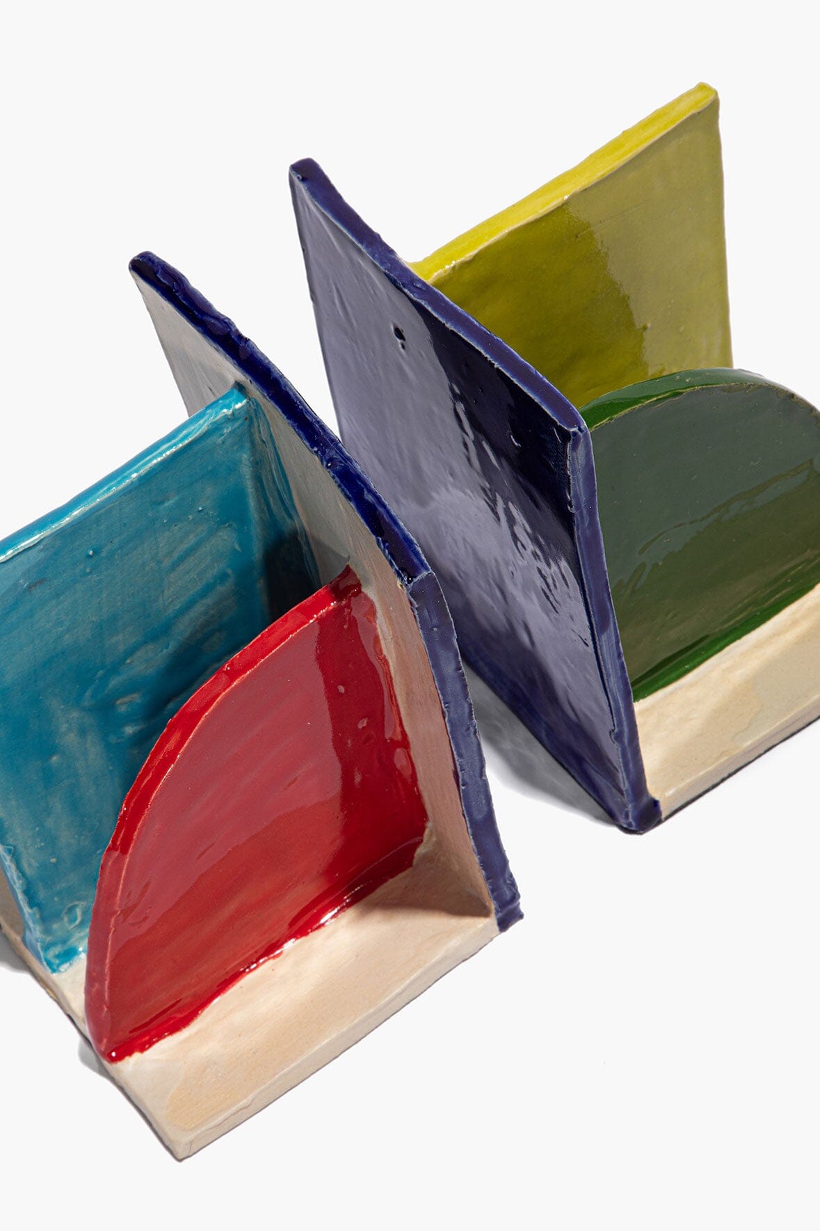 Ceramic Bookends Rainbow Glaze | STAUD Classic