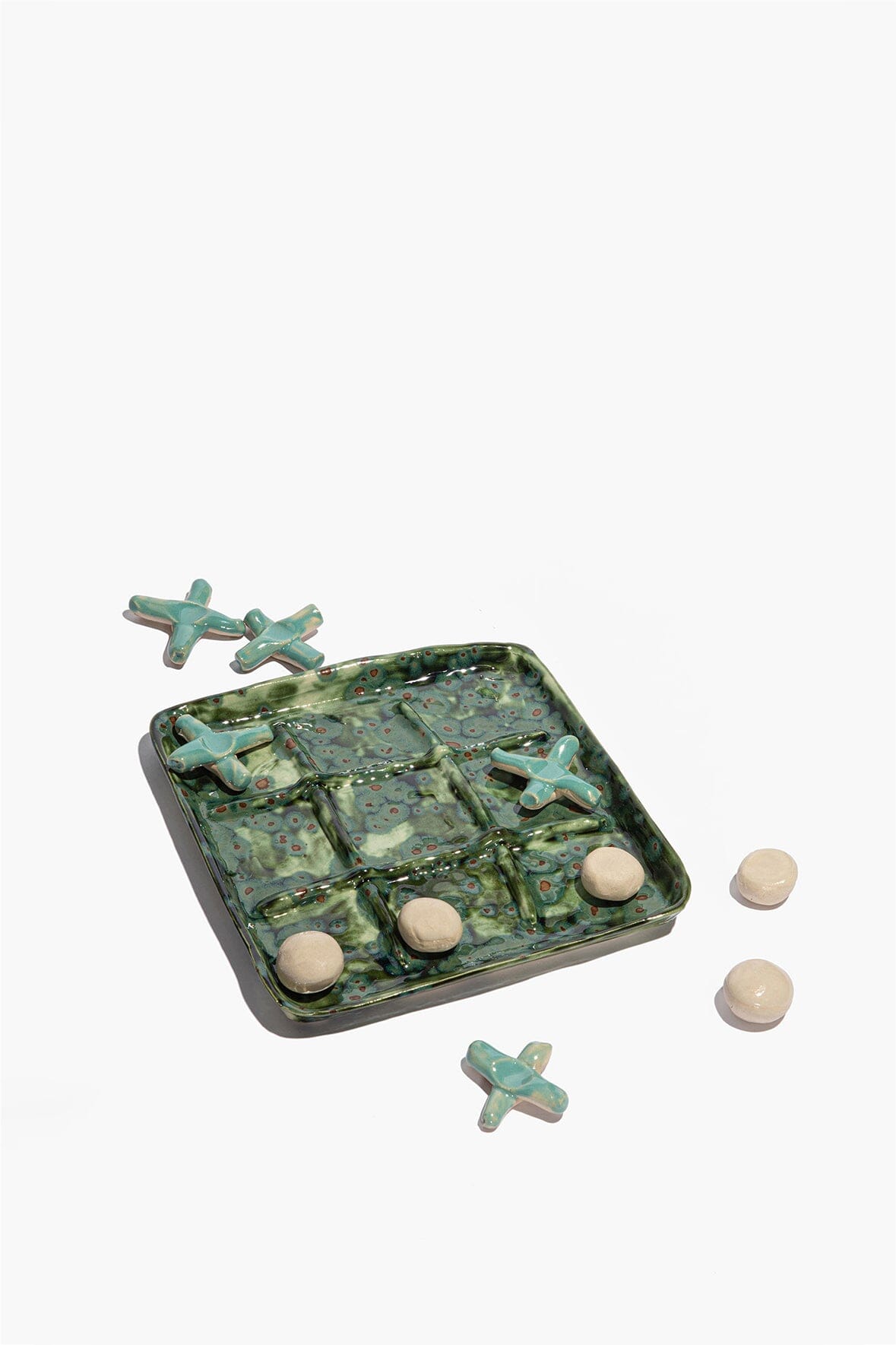 Ceramic Tic Tac Toe Earth Glaze | STAUD Exclusive