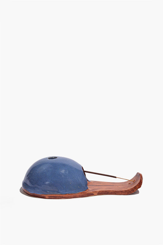 Hut Incense Holder Blue Burnt Orange Glaze | STAUD Quality