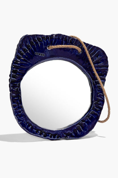Hanging Wall Mirror Indigo Glaze | STAUD Best Price