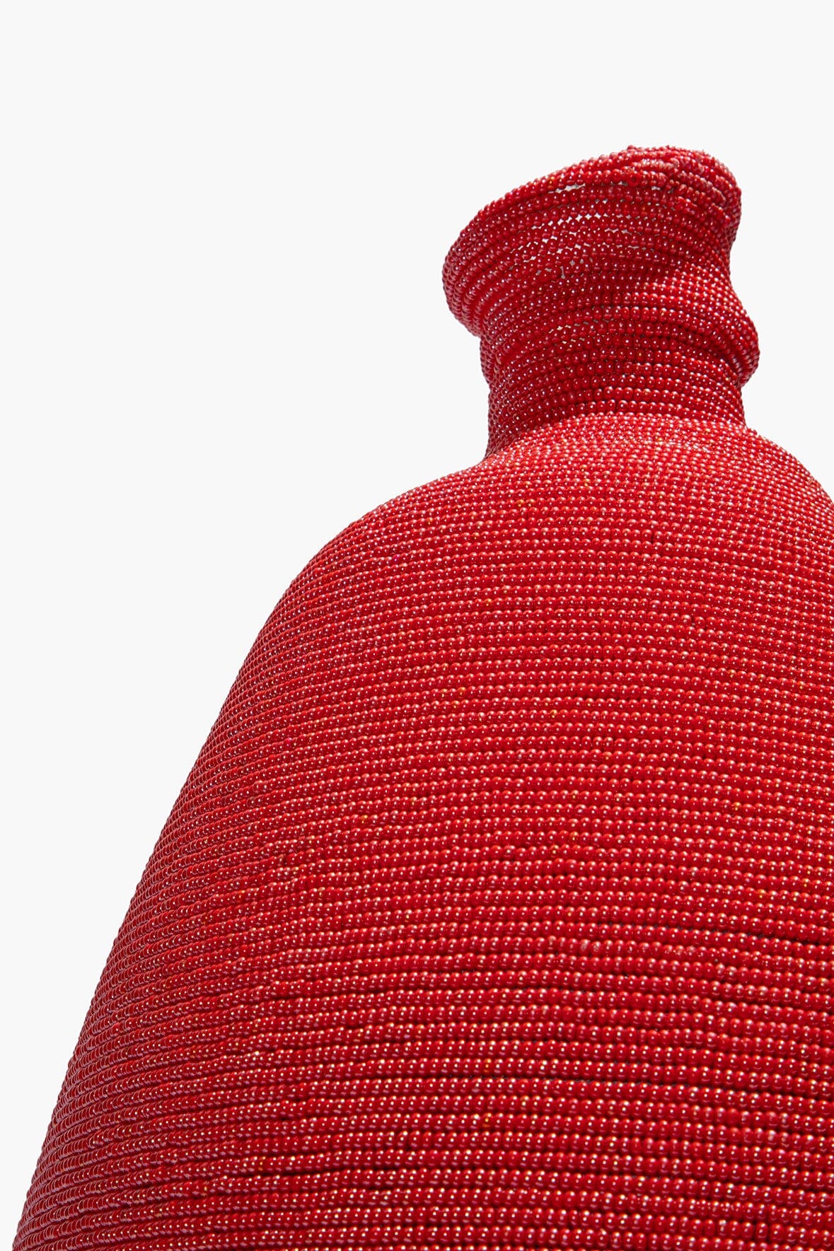 Tall Beaded Vase Red | STAUD Premium