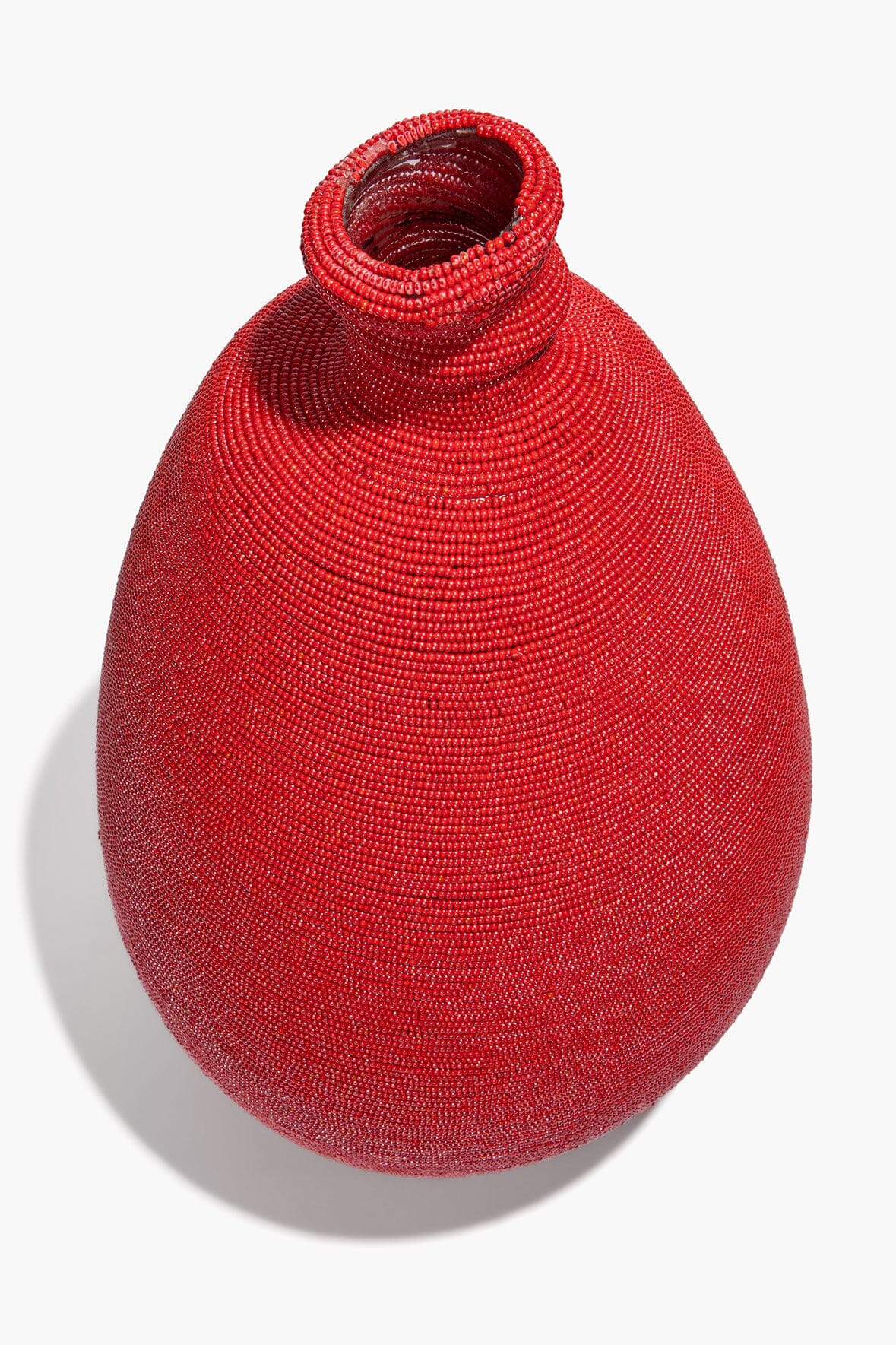 Tall Beaded Vase Red | STAUD Premium
