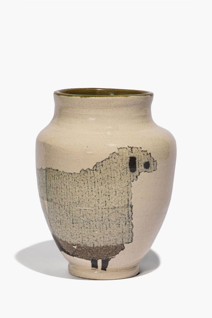 Ceramic Sheep Vase Round | STAUD Exclusive