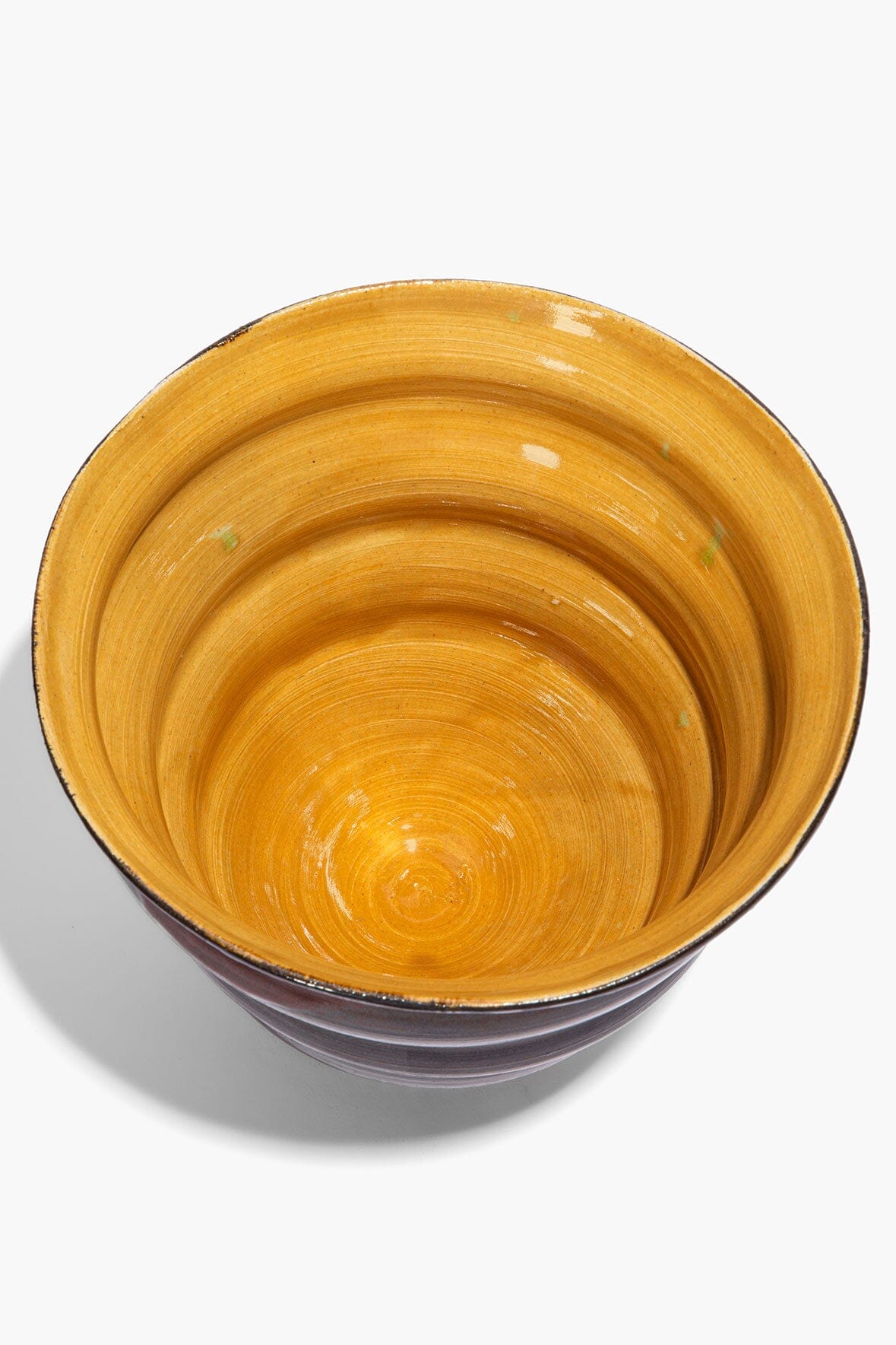 Stacked Cone Vase Burgundy Mustard Glaze | STAUD Great Value