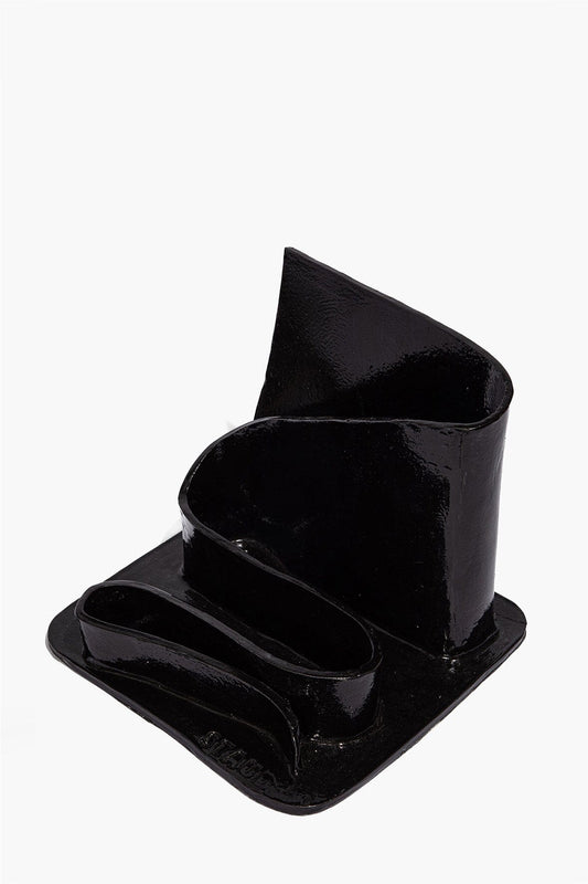 Wavy Stationary Holder Black Glaze | STAUD Everyday
