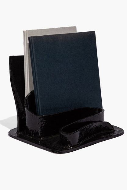 Wavy Stationary Holder Black Glaze | STAUD Everyday