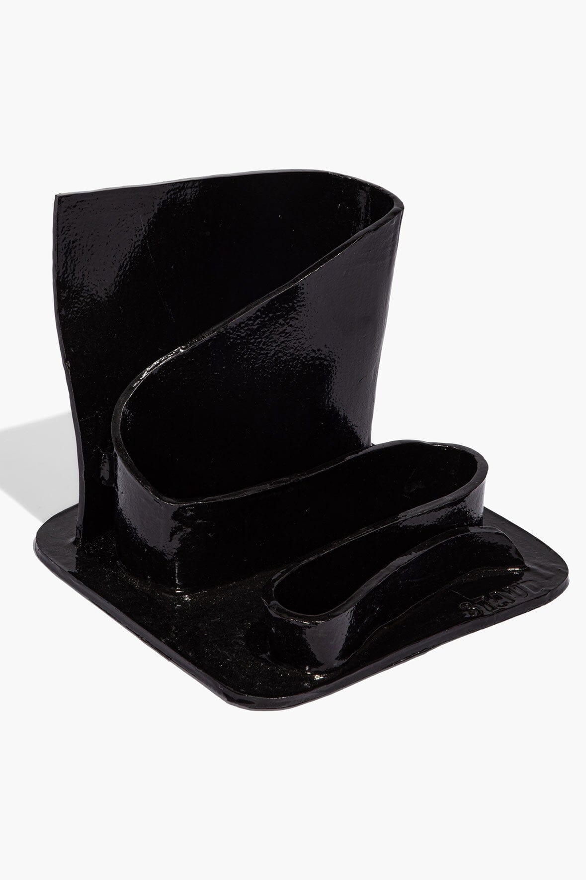 Wavy Stationary Holder Black Glaze | STAUD Everyday
