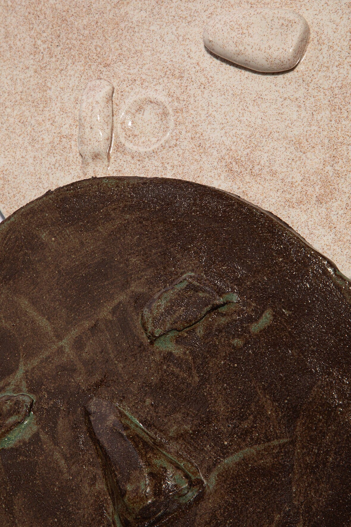 Eva Ceramic Faces White And Matcha Brown Glaze | STAUD Latest