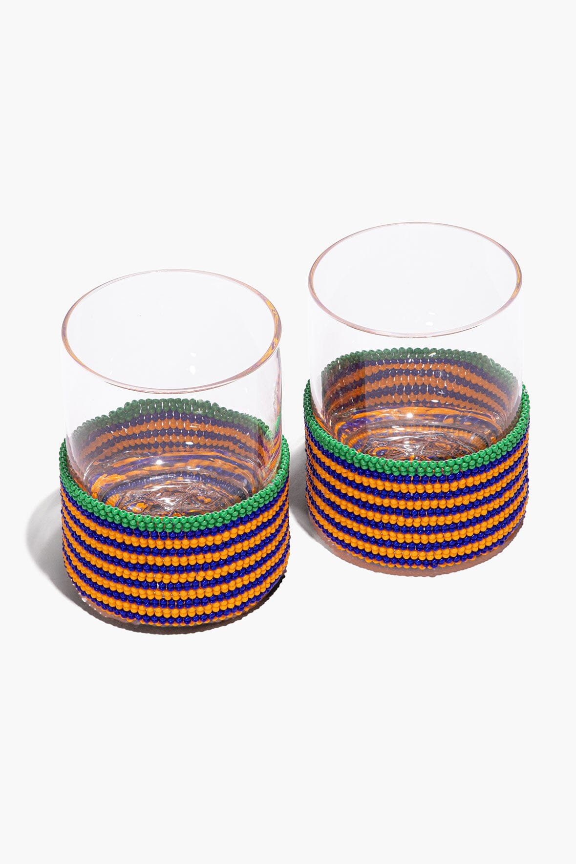 Beaded Barware Blue Stripe | STAUD Quality
