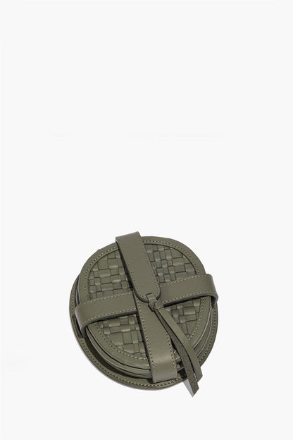 Grove Woven Leather Coasters Set Of 4 Moss | STAUD Hot Sale